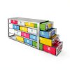 Stainless Steels 16-Well (4x4) Freezer Rack, Dimensions about 22.05*9.45*5.51 in, Side Access Drawer for Cryogenic Box Storage and Organization, Storage Boxes Sold Seperately, 1 Piece/Case-1