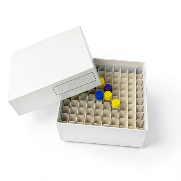 Cardboard Cryo Lab Freezer Box DROSOKING 2in 100-Well White Case of 20-2