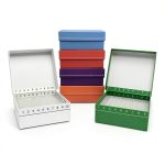 MTC Bio R2781-A Cardboard Freezer Box with Attached Hinged Lid, 81-Place, Assorted Colors, Pack of 5-0