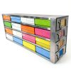 Stainless Steels 16-Well (4x4) Freezer Rack, Dimensions about 22.05*9.45*5.51 in, Side Access Drawer for Cryogenic Box Storage and Organization, Storage Boxes Sold Seperately, 1 Piece/Case-0