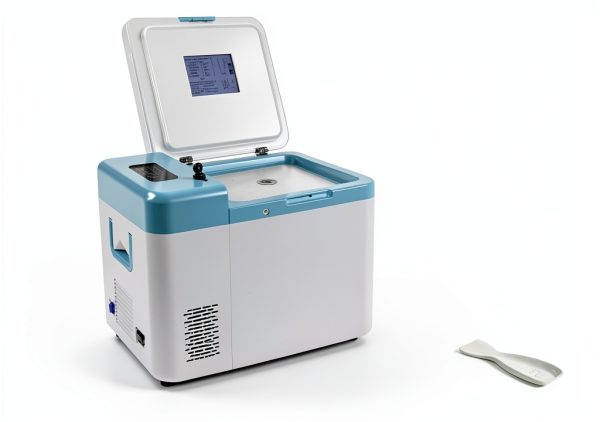 18°C ~-86°C/64.4℉~-122.8℉ Protable Ultra-Low Temperature Freezer 12V-240V Compatible Lab Cryogenic Freezer Samples Flash Freezer for Laboratory Samples Storage Lab Refrigerator 38LB-1