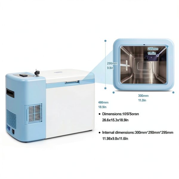 25L Ultra Low Temperature Freezer Donpemu Countertop Lab Dual Door-1