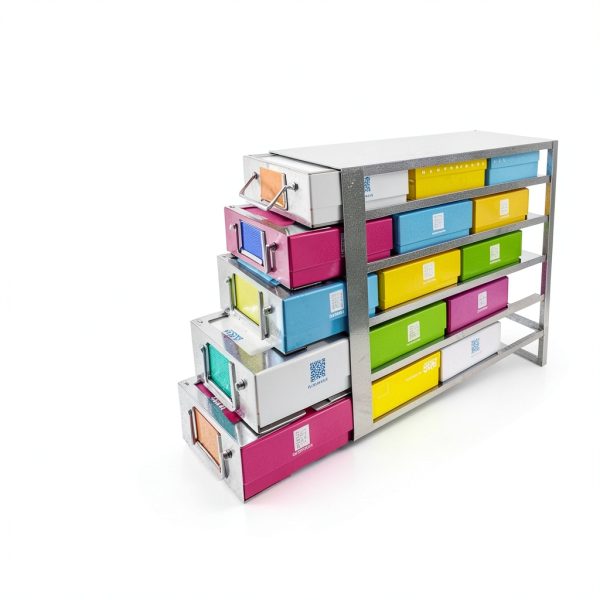Stainless Steel 15-Well Freezer Rack Side Drawer by Biologix-4