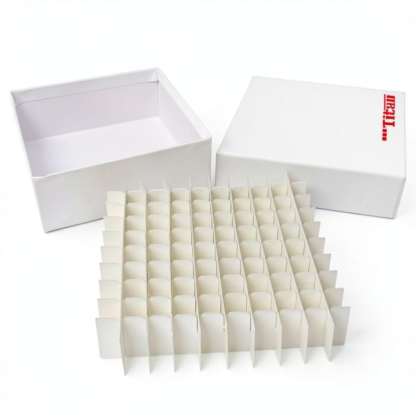 100-Place Cardboard Freezer Box ADAMAS Waterproof for Cryovials-5